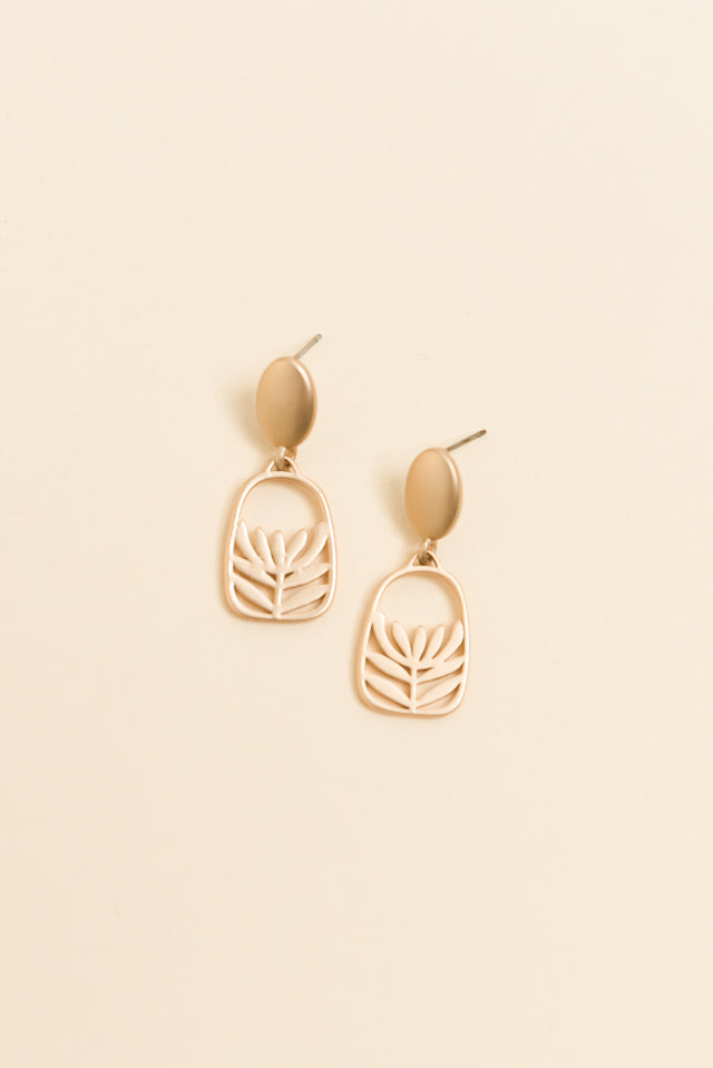 Grace Gold Flower Drop Earrings
