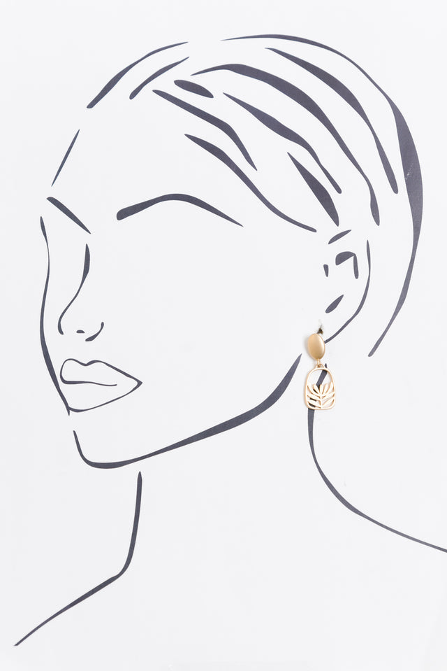 Grace Gold Flower Drop Earrings