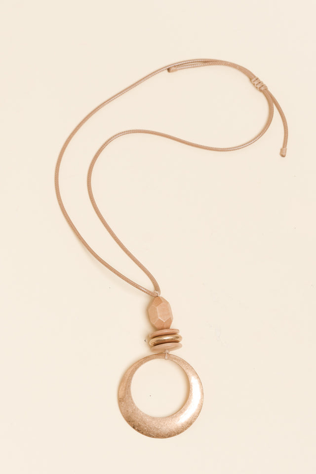 Gracie Natural Circle Pendant Necklace