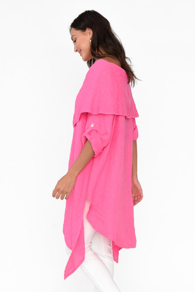 Grande Hot Pink Linen Tunic