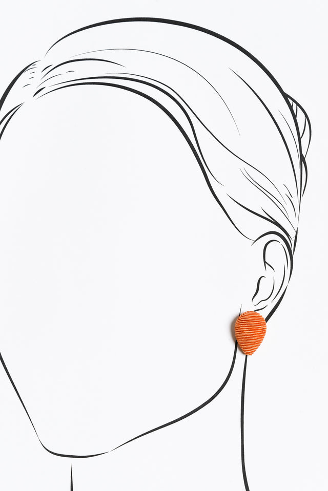 Hadria Orange Teardrop Earrings