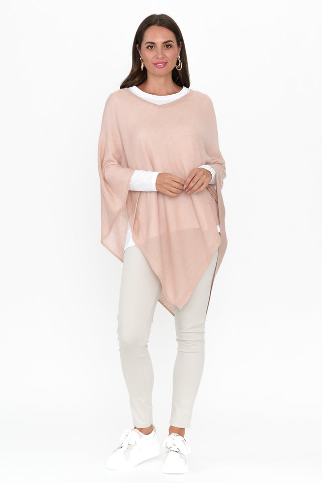 Haly Pink Wool Blend Poncho banner image