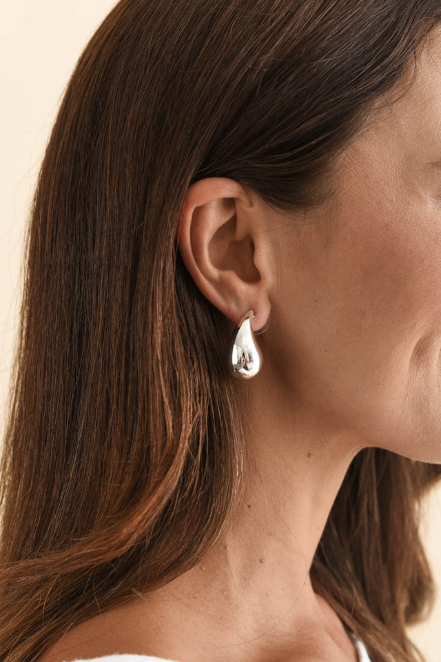 Halycon Silver Teardrop Earrings image 2