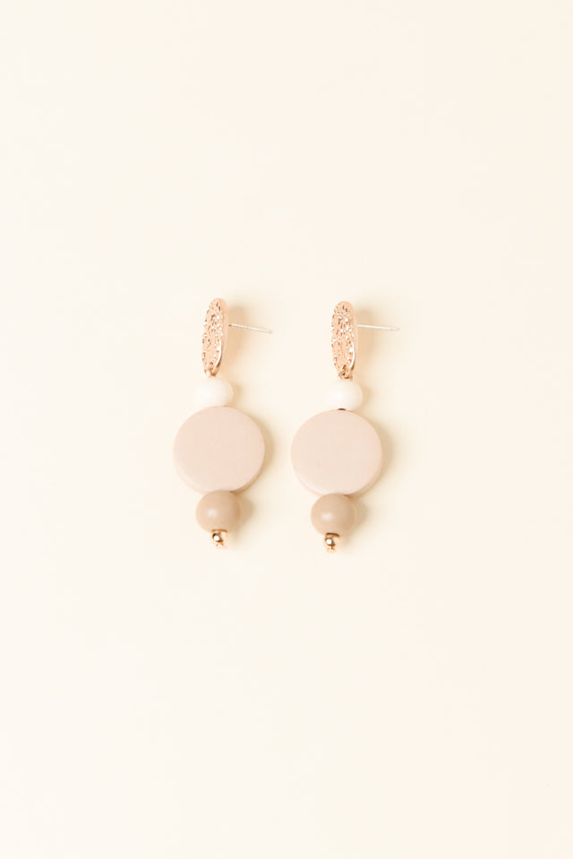 Hannie Natural Bead Drop Earrings image 1