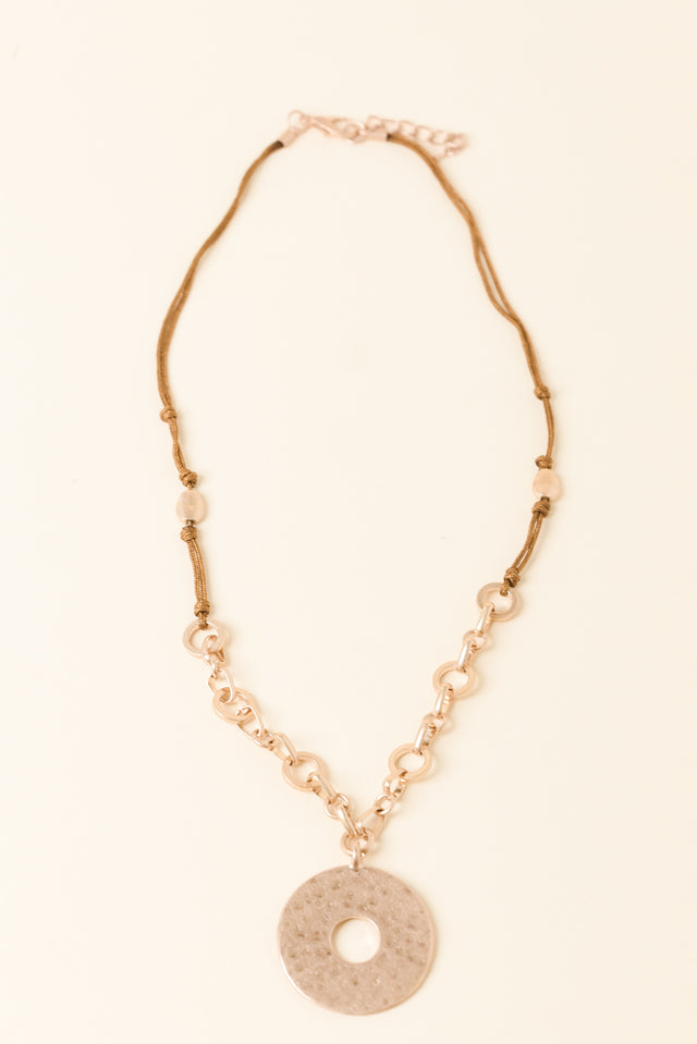 Haruko Gold Disc Pendant Necklace image 1