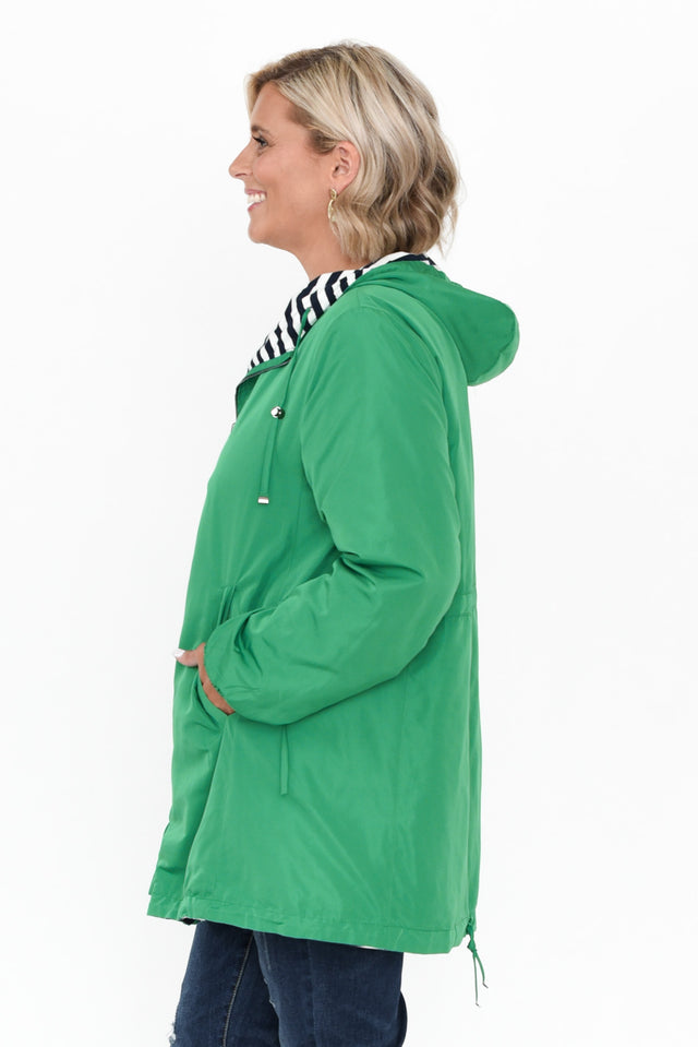 Hatham Emerald Stripe Reversible Jacket image 5