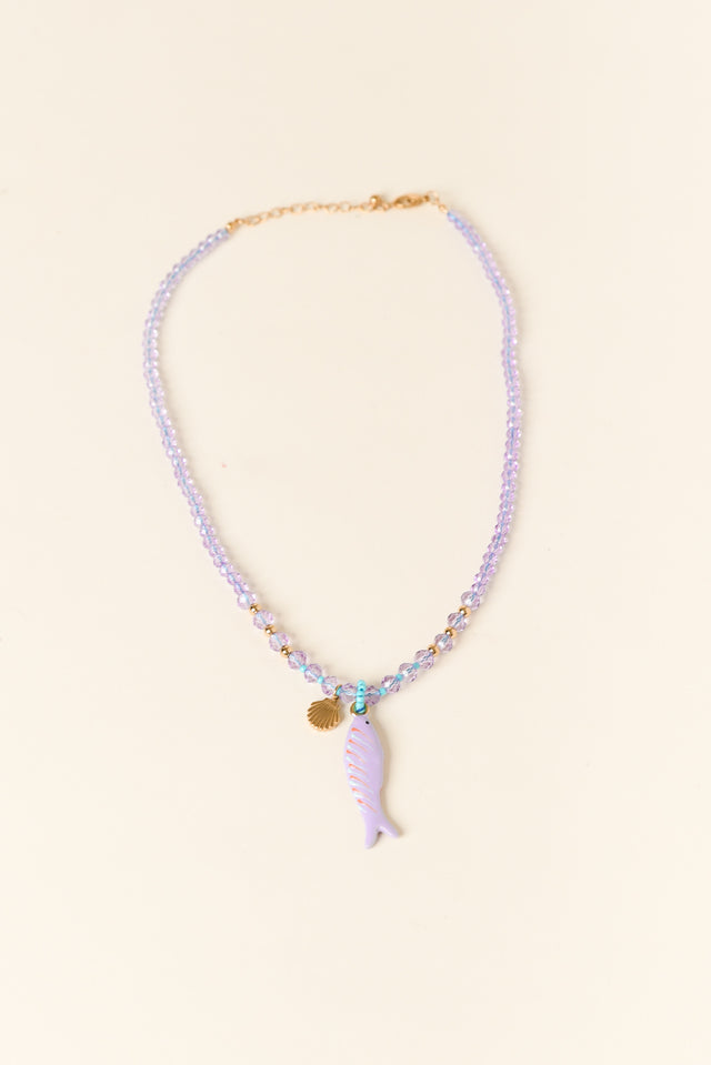 Hayes Purple Sea Beaded Necklace image 1