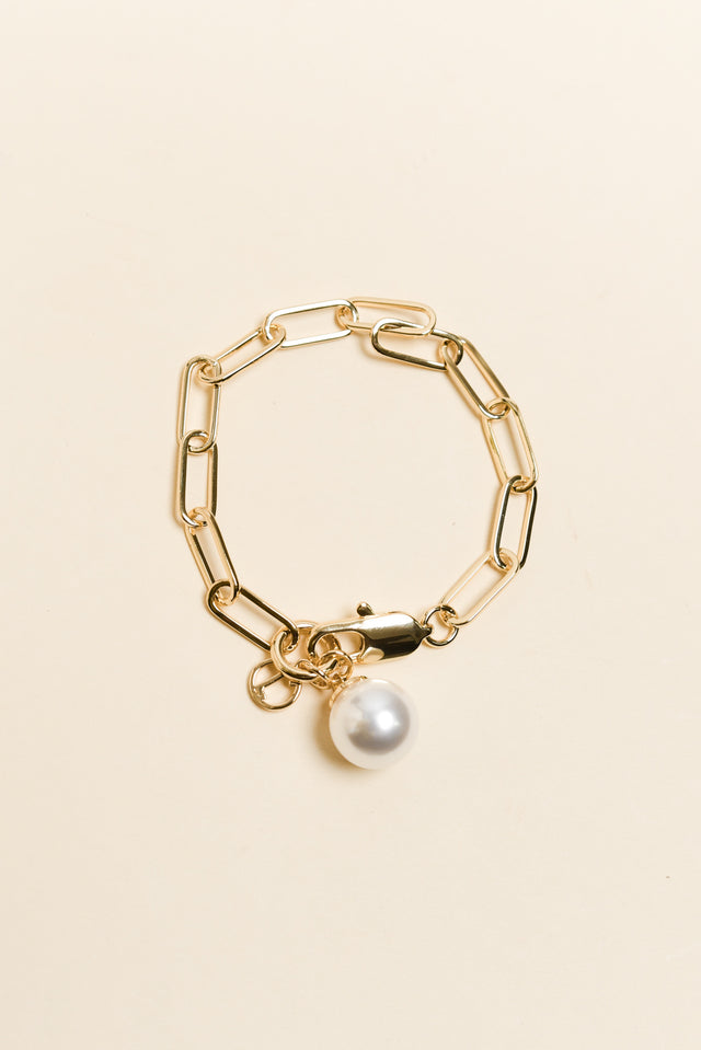 Hayley Gold Pearl Bracelet