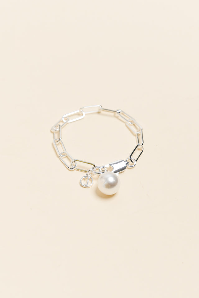 Hayley Silver Pearl Bracelet