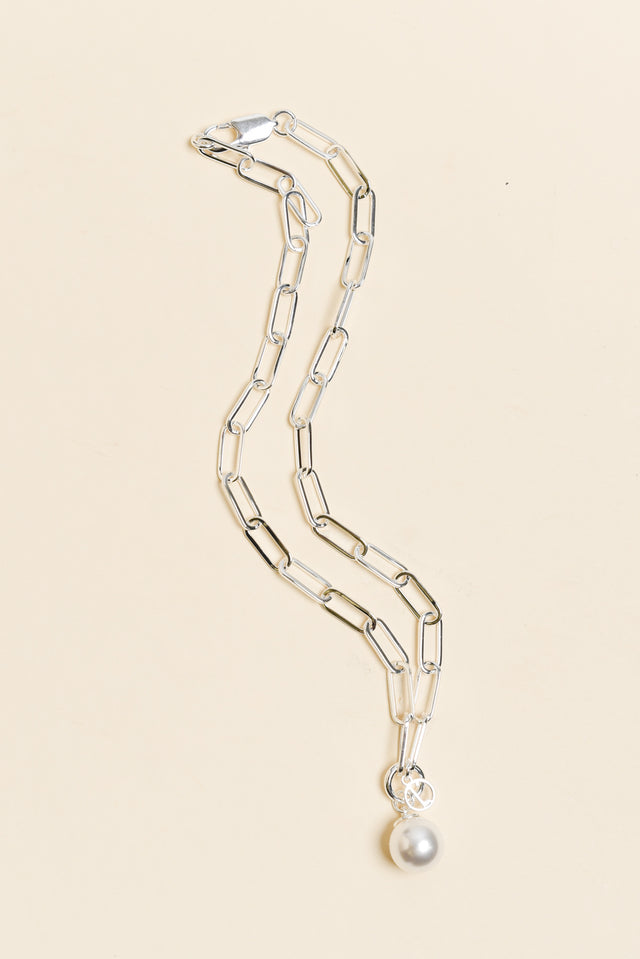 Hayley Silver Pearl Pendant Necklace