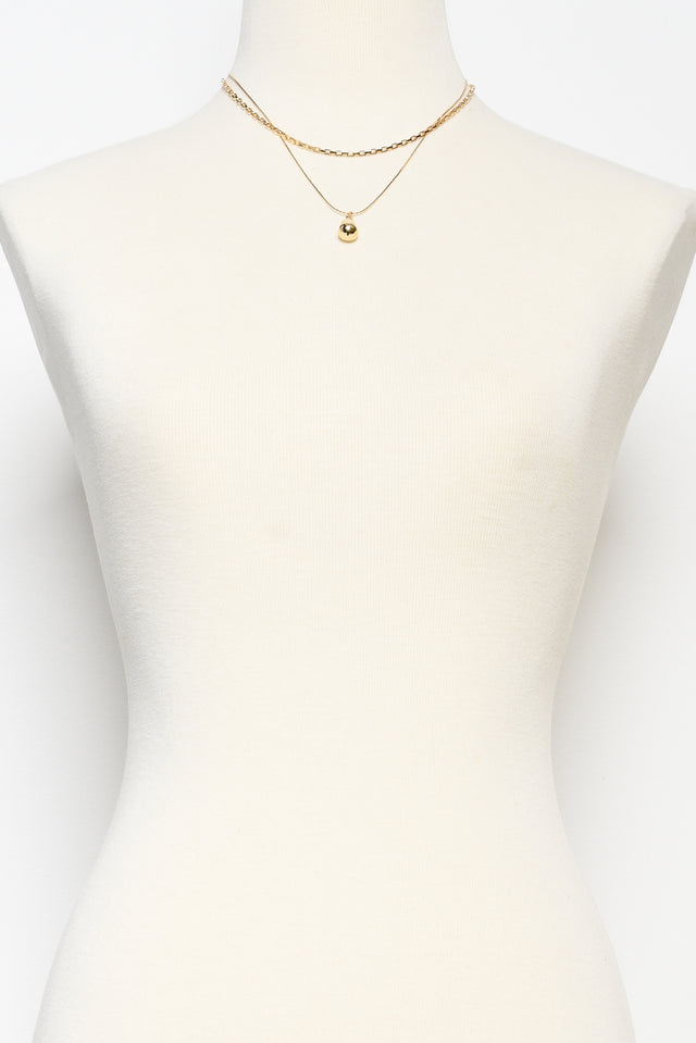 Hazlett Gold Layered Chain Necklace