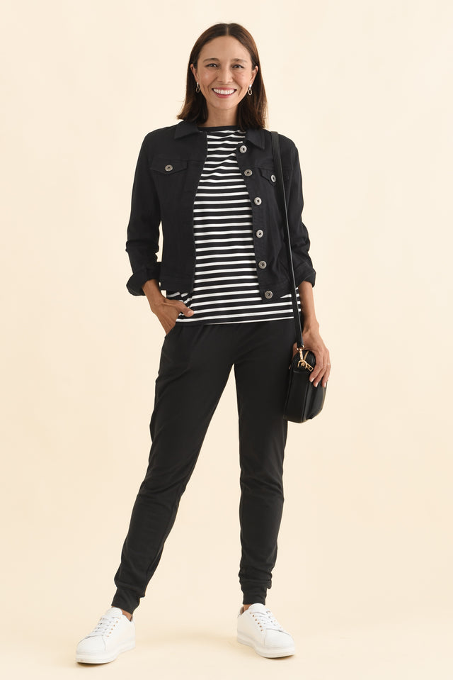Heidi Black Cuffed Jogger Pants image 3