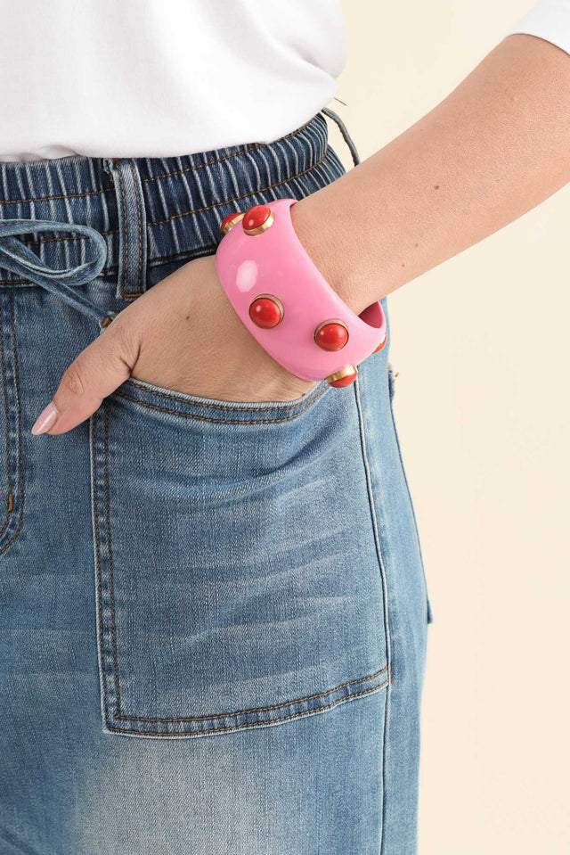 Henry Pink Studded Bangle