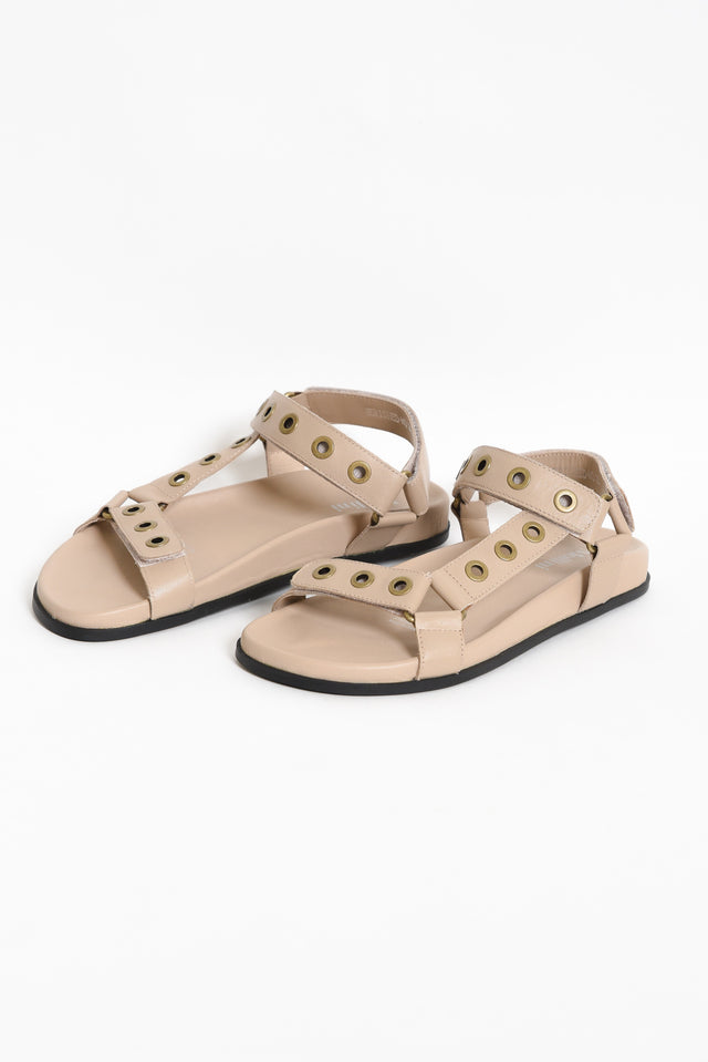 Herished Stone Leather Velcro Sandal image 2