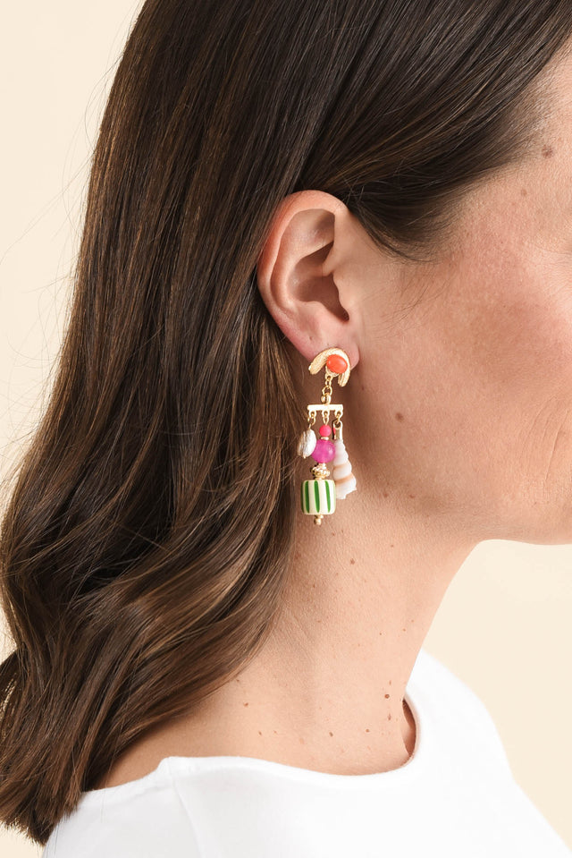 Holland Gold Charm Earrings