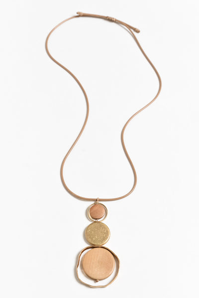 Huxley Wooden Pendant Necklace