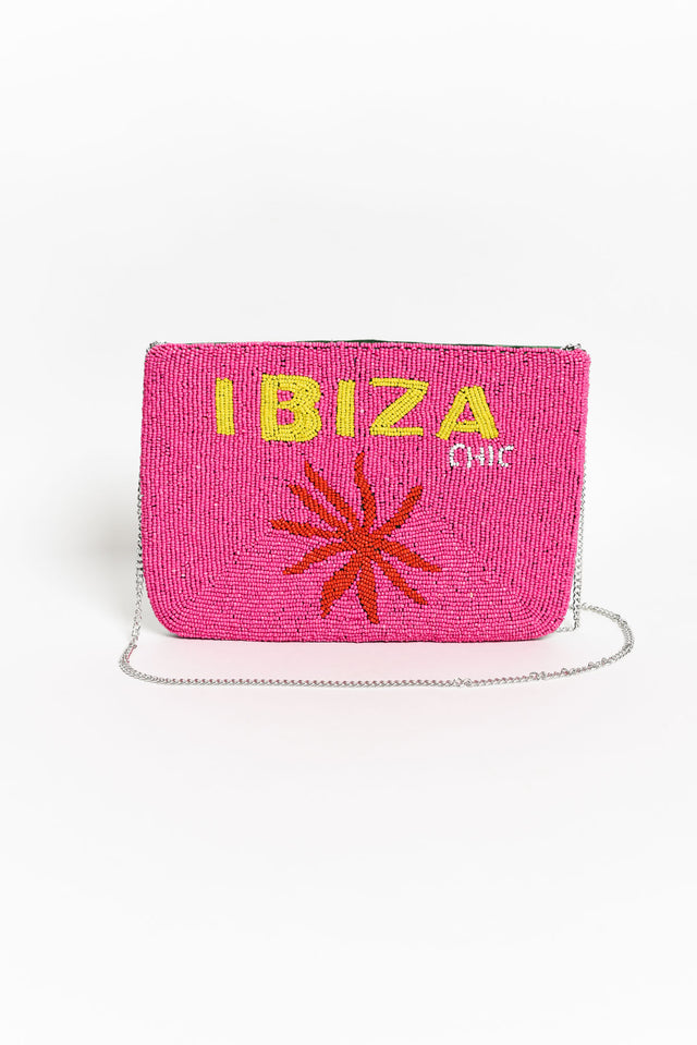 Ibiza Pink Beaded Clutch image 1