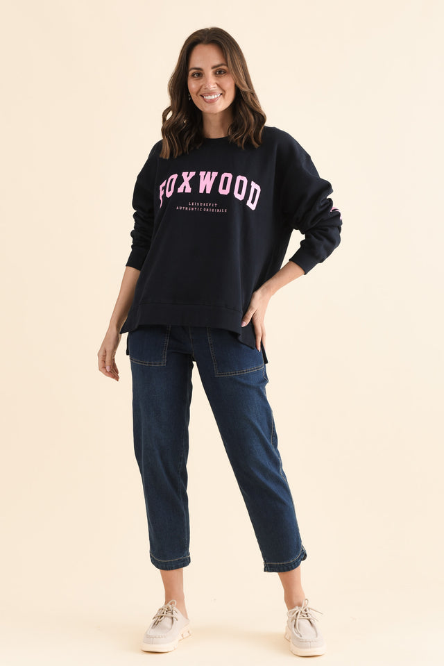 Interval Indigo Crewneck Sweatshirt,Full Body,Brunette model,alt text|model:MJ image 2