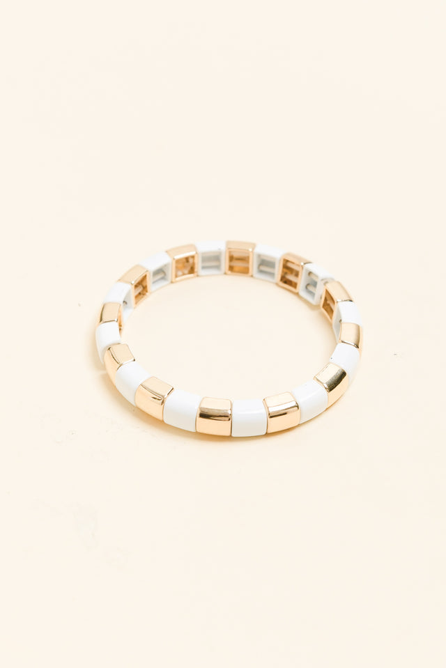 Isabelli White Beaded Bracelet image 1