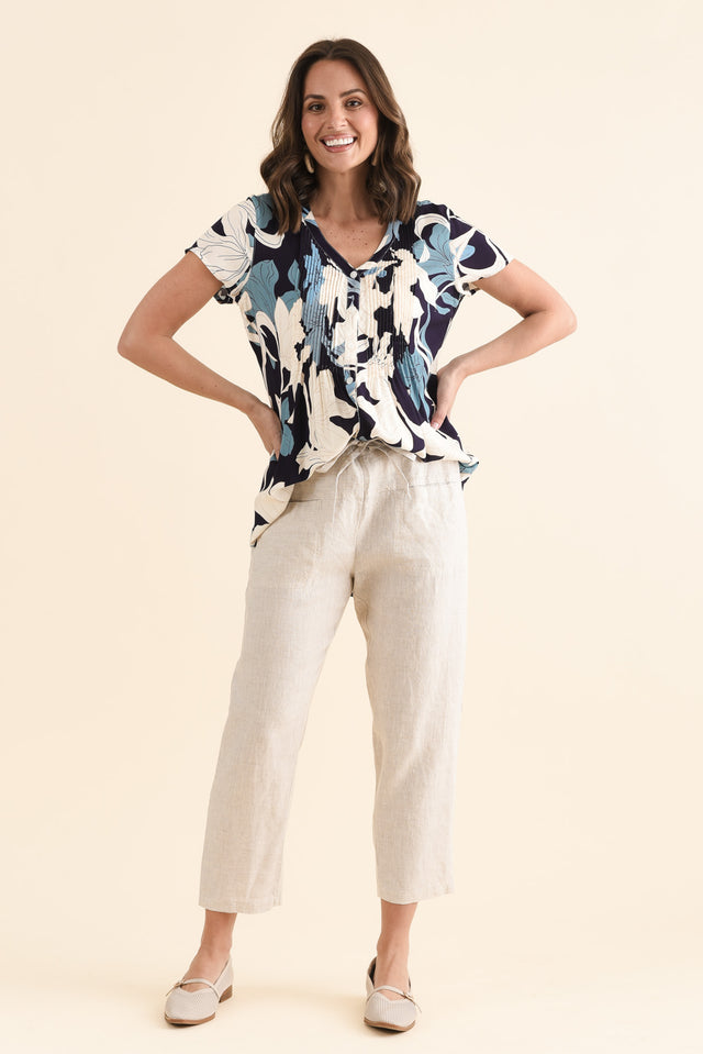 Oman Natural Linen Drawstring Pants image 2