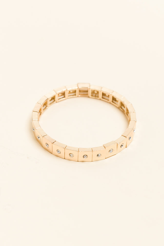 Isobel Gold Crystal Beaded Bracelet