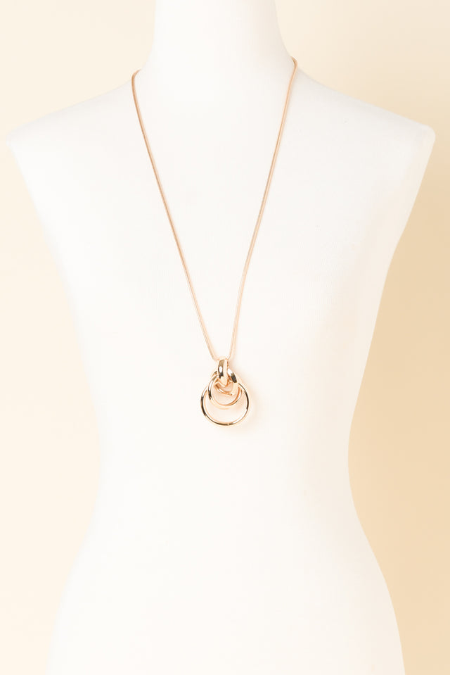 Jackson Gold Circle Pendant Necklace image 2