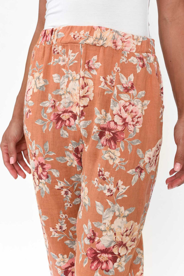 Jacqui Orange Blossom Linen Pants