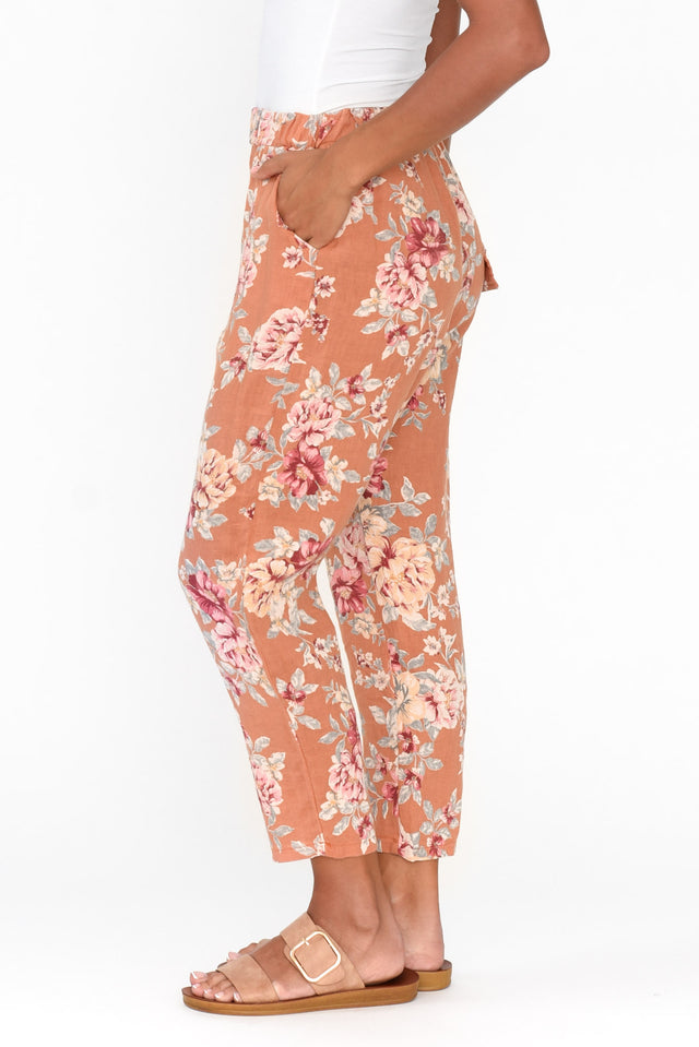 Jacqui Orange Blossom Linen Pants image 5