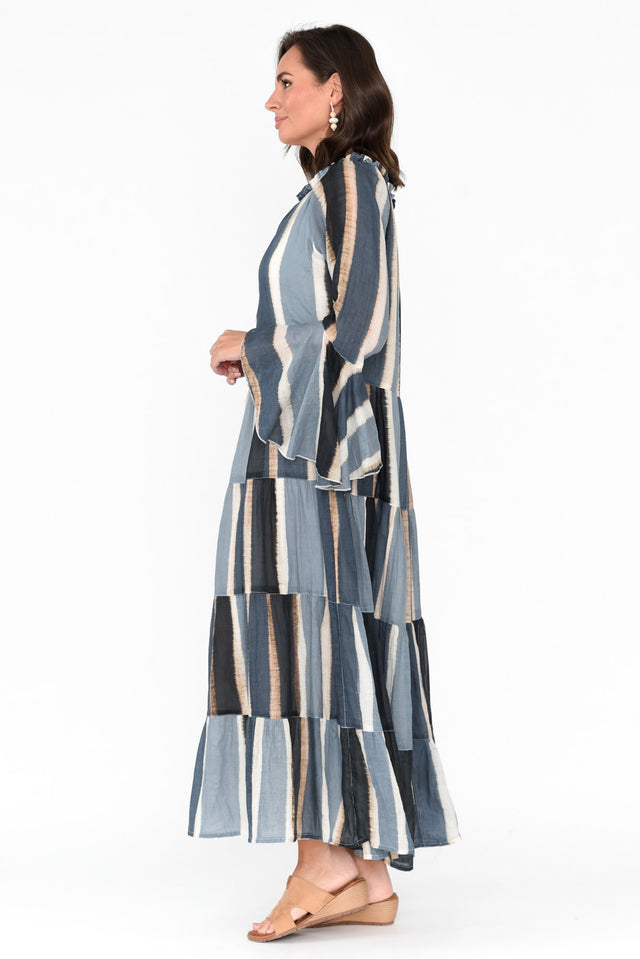 Jada Blue Stripe Cotton Maxi Dress thumbnail 3