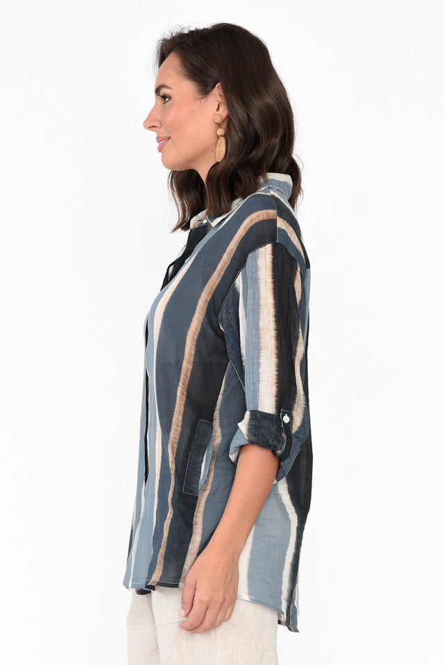 Jada Blue Stripe Cotton Shirt
