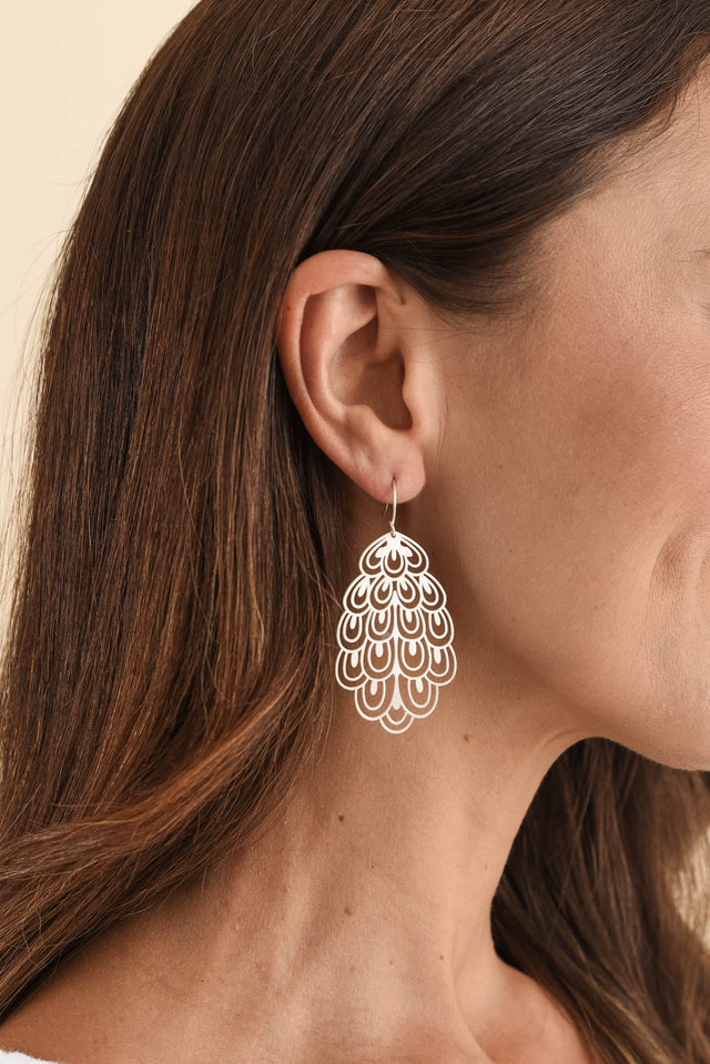 Janie Silver Peacock Earrings