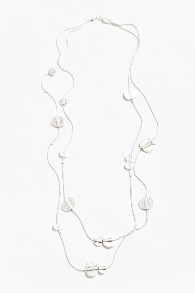 Jasira Silver Disc Layer Necklace
