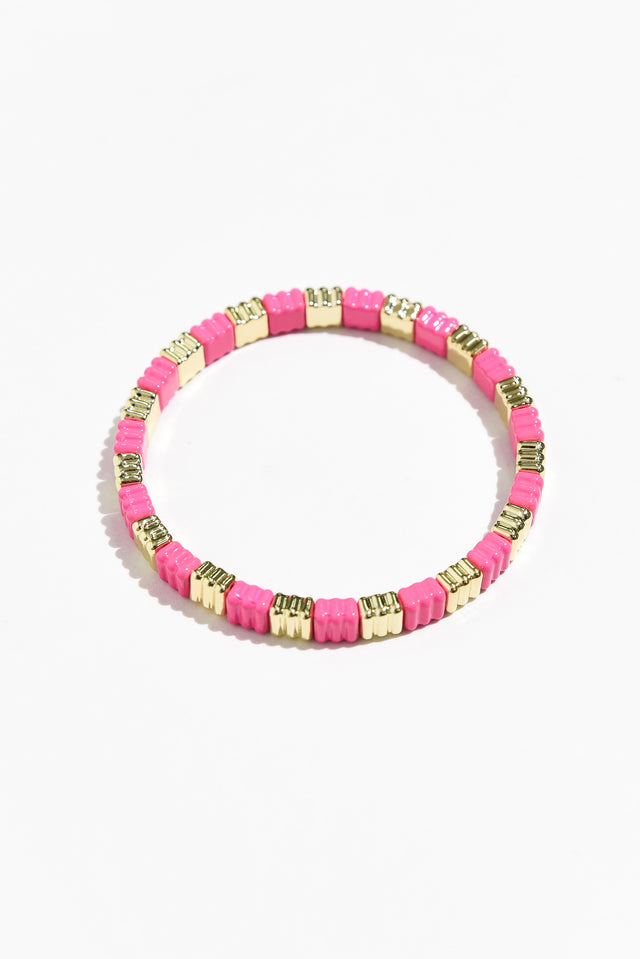 Java Pink Beaded Bracelet image 1