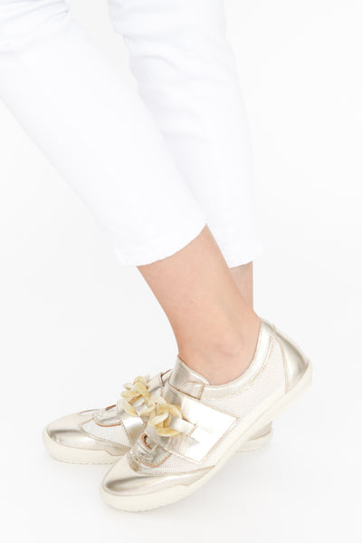 Jayden Gold Buckle Mesh Sneaker