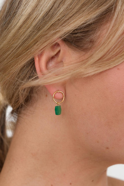 Jeanne Emerald Cut Drop Earrings