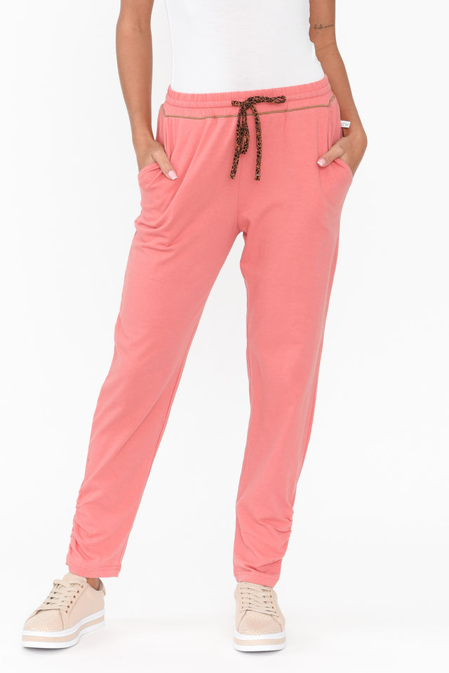 Jordan Peach Drawstring Pants length_Full rise_Mid print_Plain colour_Orange PANTS   alt text|model:Brontie;wearing:XS
