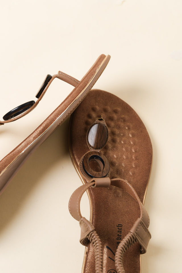 Josie Beige Beaded Sandal image 2