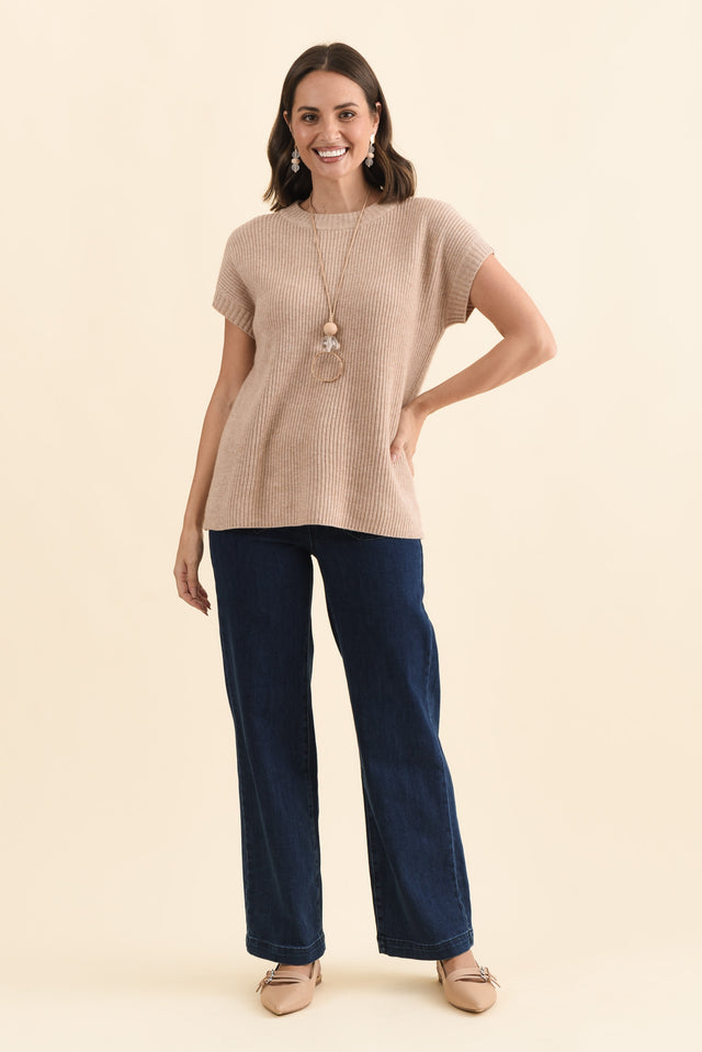 Joyce Beige Wool Cashmere Tee