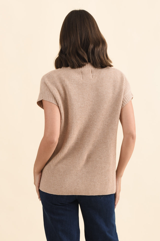 Joyce Beige Wool Cashmere Tee image 5