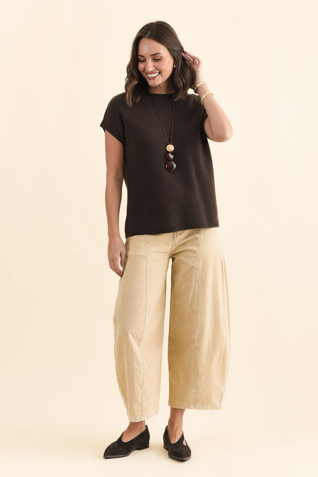 Joyce Chocolate Wool Cashmere Tee image 6
