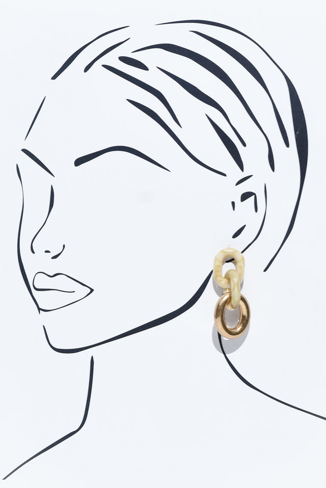 Judy Rose Gold Link Earrings image 2