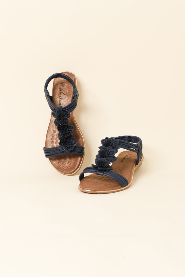 Julie Navy Flower Sandal image 2
