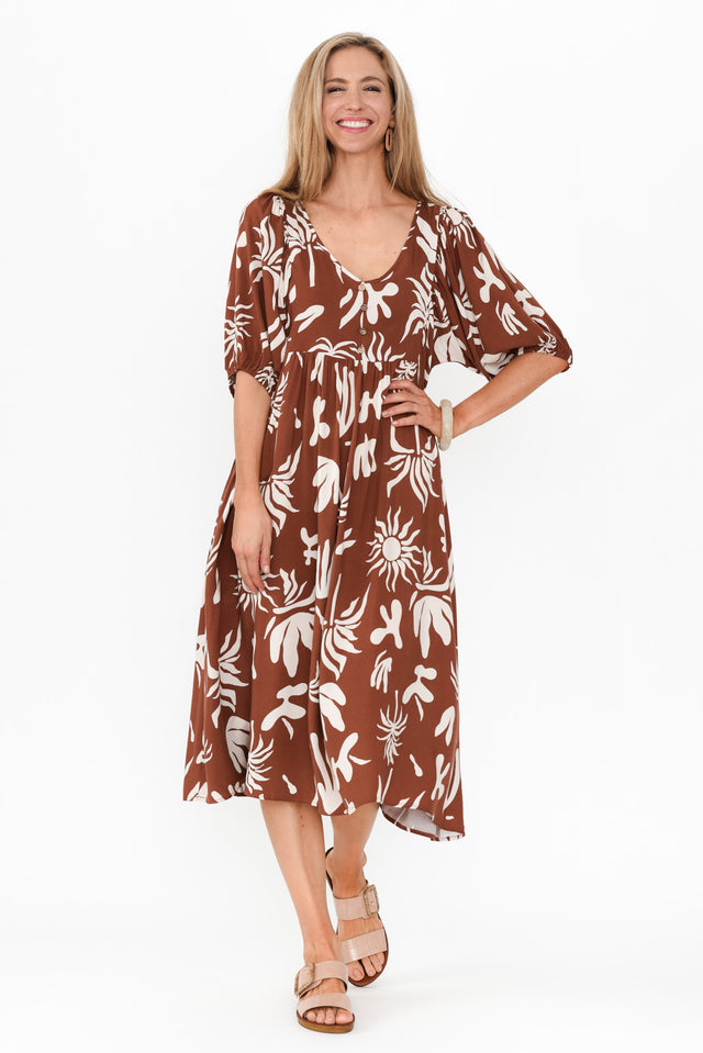 Kacey Brown Tropical Button Dress image 2