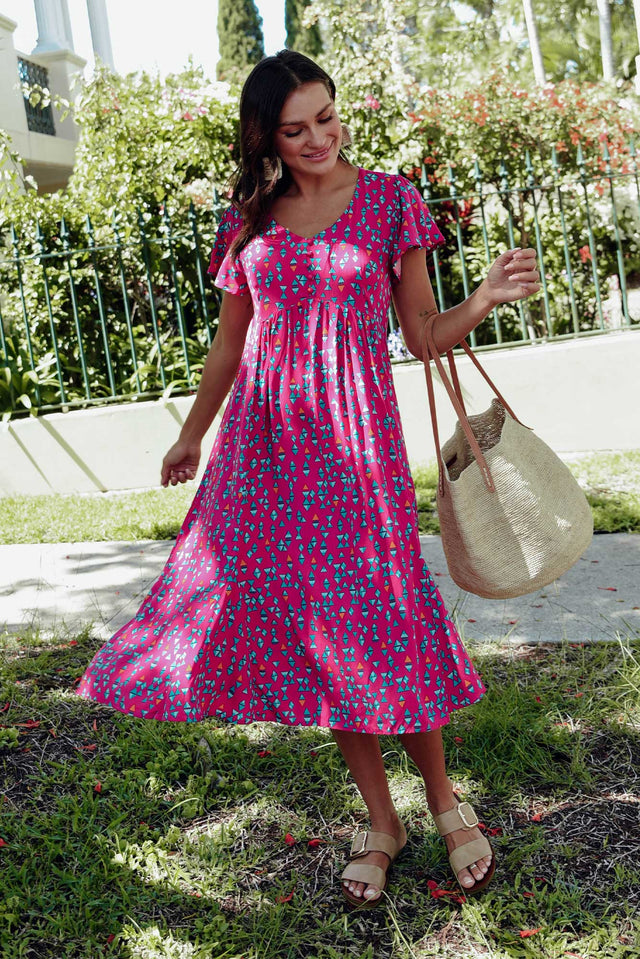Kalena Pink Geo Dress
