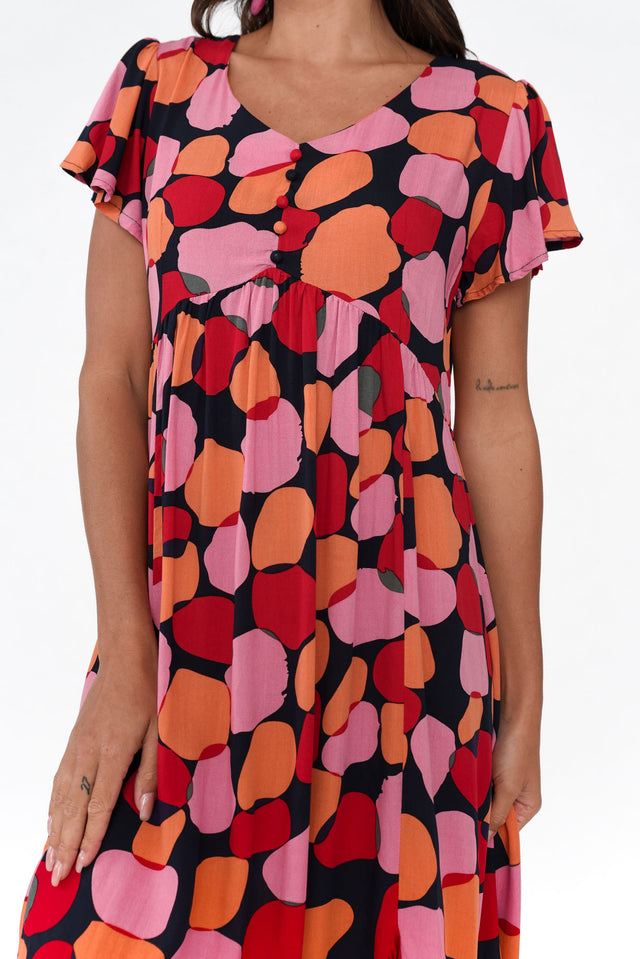 Kalena Orange Spot Dress