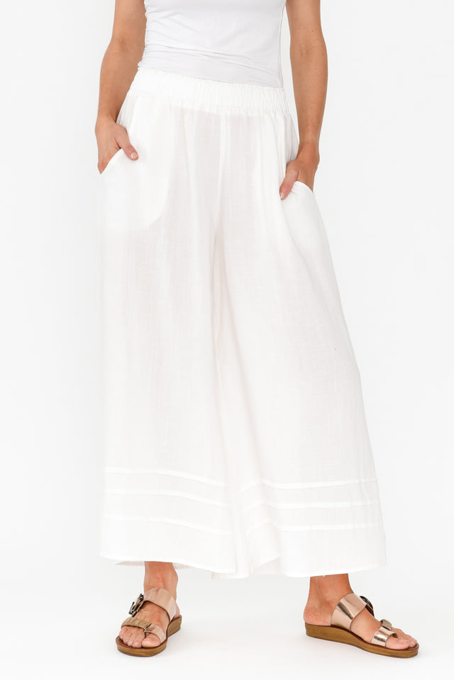 Kaleo White Cropped Pocket Pants image 1