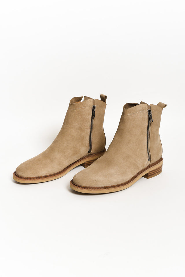 Karlan Taupe Suede Ankle Boot