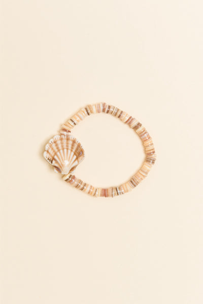 Kasa Natural Shell Beaded Bracelet