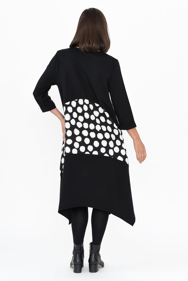 Kassida Black Spot Cotton Blend Dress image 4