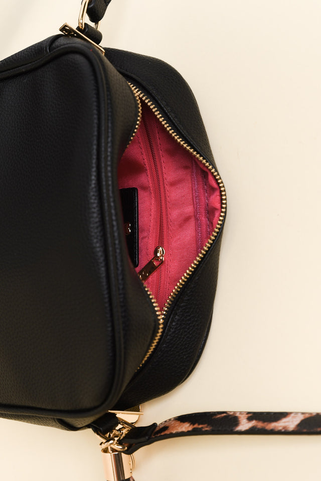 Katie Black Trim Crossbody Bag image 3